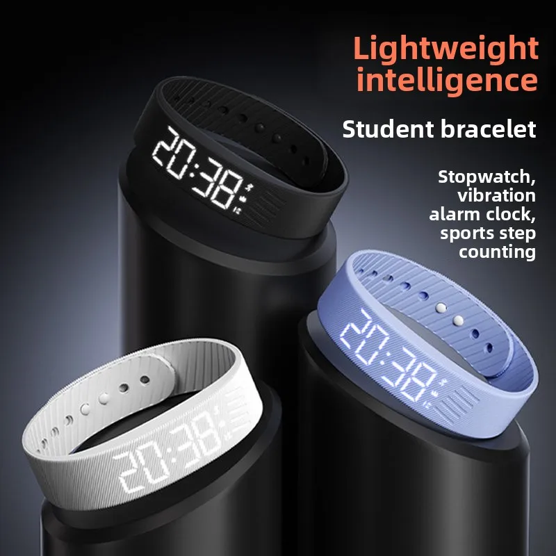relogio-despertador-digital-led-a-prova-d'Agua-com-funcao-soneca-pulseira-ajustavel-com-pedometro-para-corrida-e-fitness