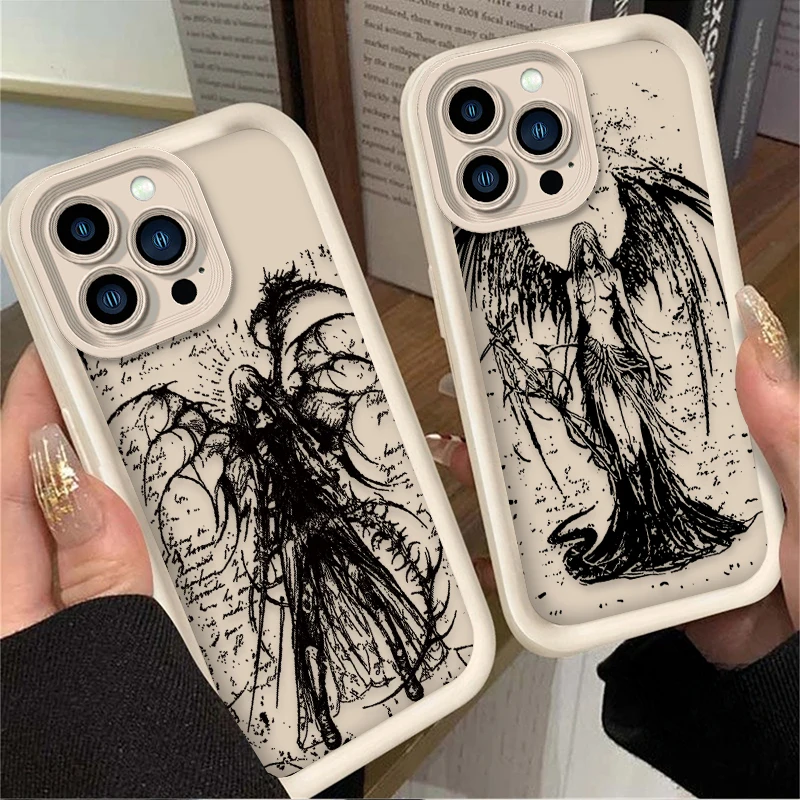 حافظة لهاتف آيفون 16 16E 15 14 13 12 11 Pro Max X XS X S Max XR SE 2020 SE4 7 8 غطاء مقاوم للصدمات