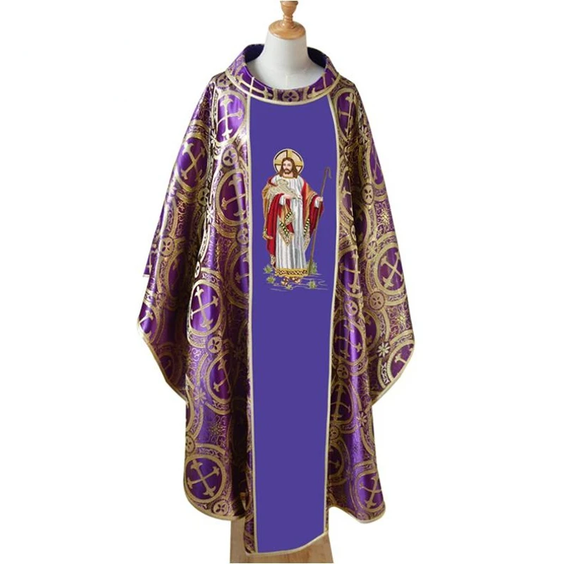 

Chasuble Vestments Jesus Roman Catholic Anglican Lutheran Churches Clergy Robe Religious Archbishop Liturgical Priest Clothes