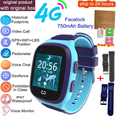 New 4G Smart Watch GPS Wifi Tracker Video Call Camera SOS IP67 Waterproof Children's Smartwatch Kids