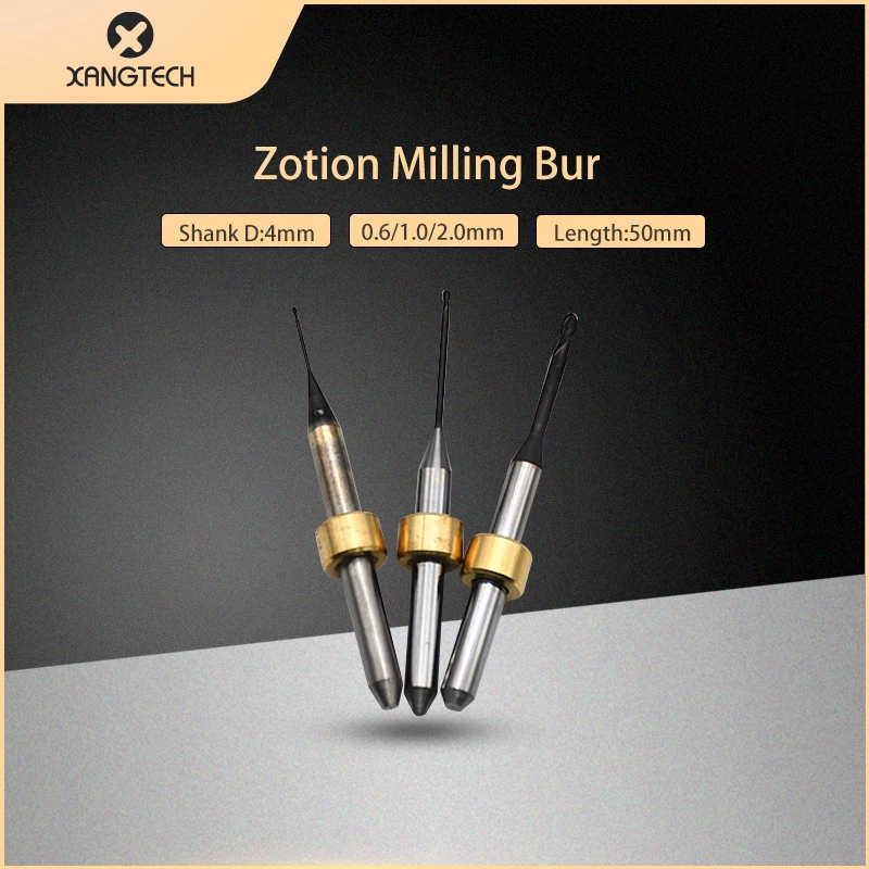 

XANGTECH Dental Zotion Milling Bur 0.6/1.0/2.0mm for Zirconia Block Cad Cam System