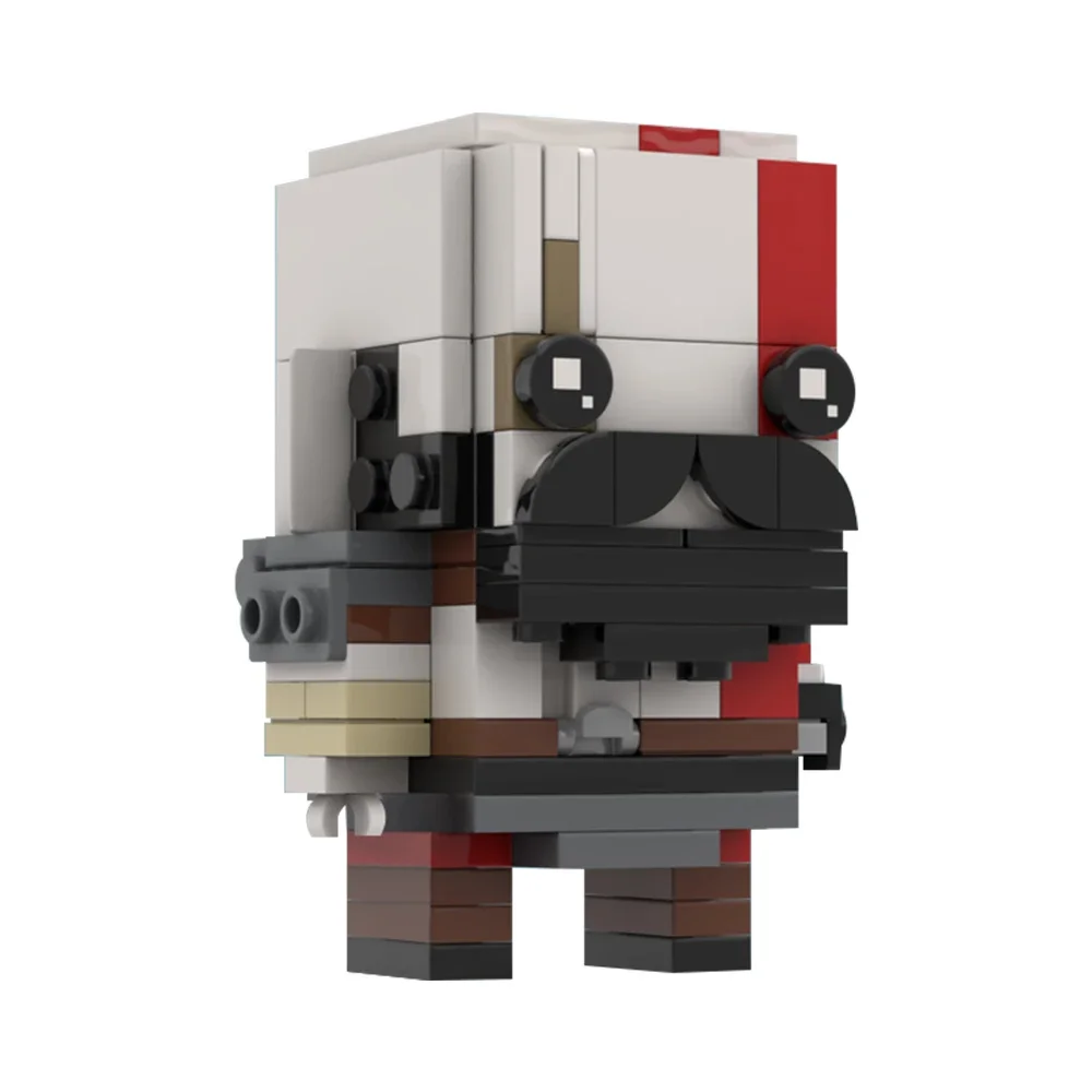 MOC personnages de dessins animés dieu de la guerre Kratos blocs de construction ensemble Action Figrues Brickheadzs briques jouets pour enfants cadeau d'anniversaire