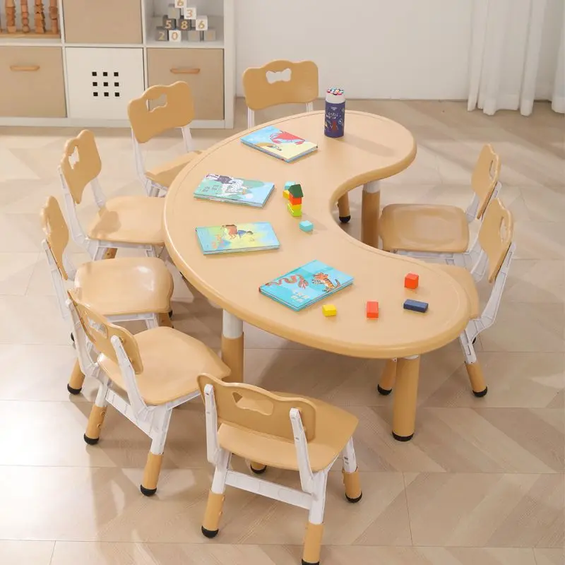 Kindergarten table and chair baby drawing game learning lifting moon creative table