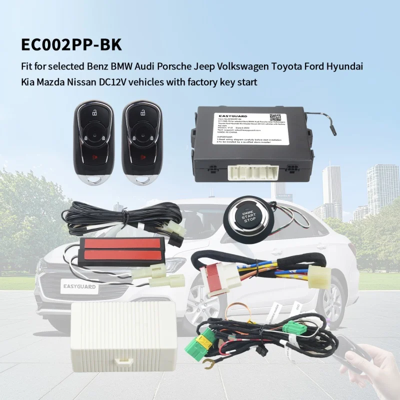EASYGUARD CAN BUS PKE Remote Start System Push Start Fit for Selected Benz BMW Audi Porsche JEEP Volkswagen Toyota Ford Hyundai