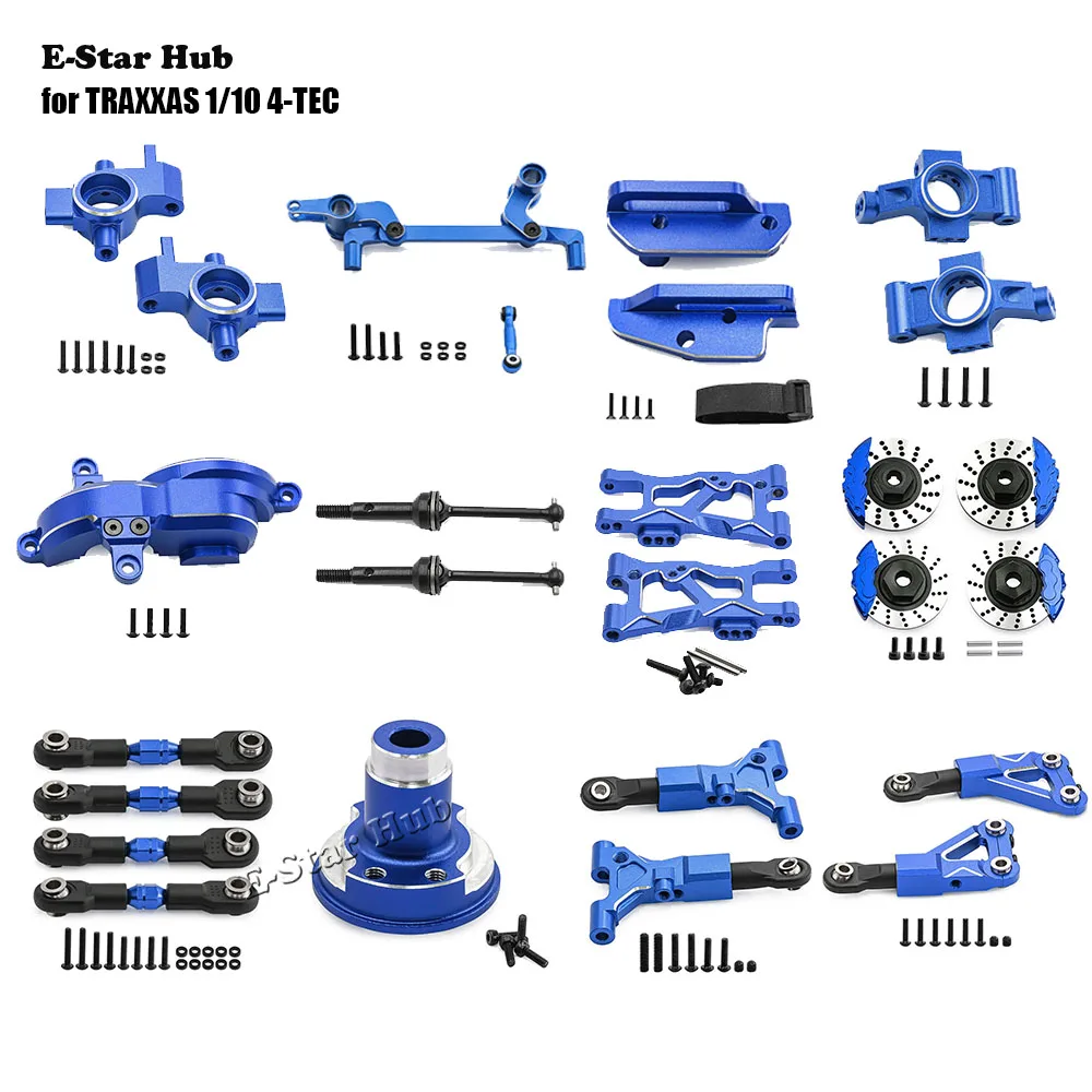 

Metal Upgrade Parts Steering Block Suspension Arm Drive Shaft Brake Disc for TRAXXAS 1/10 4-TEC Drift Ford Mustang Accessories