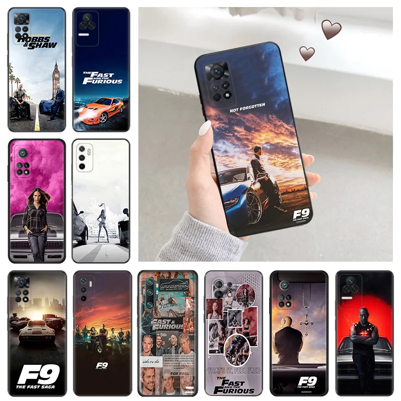 Black Matte Phone Case For Redmi 10A 12C 9A 9I Note 9 10 Lite 10S 9S 11S 11 Pro 5G Xiaomi 9T 10C Fast Furious 9 Soft Cover