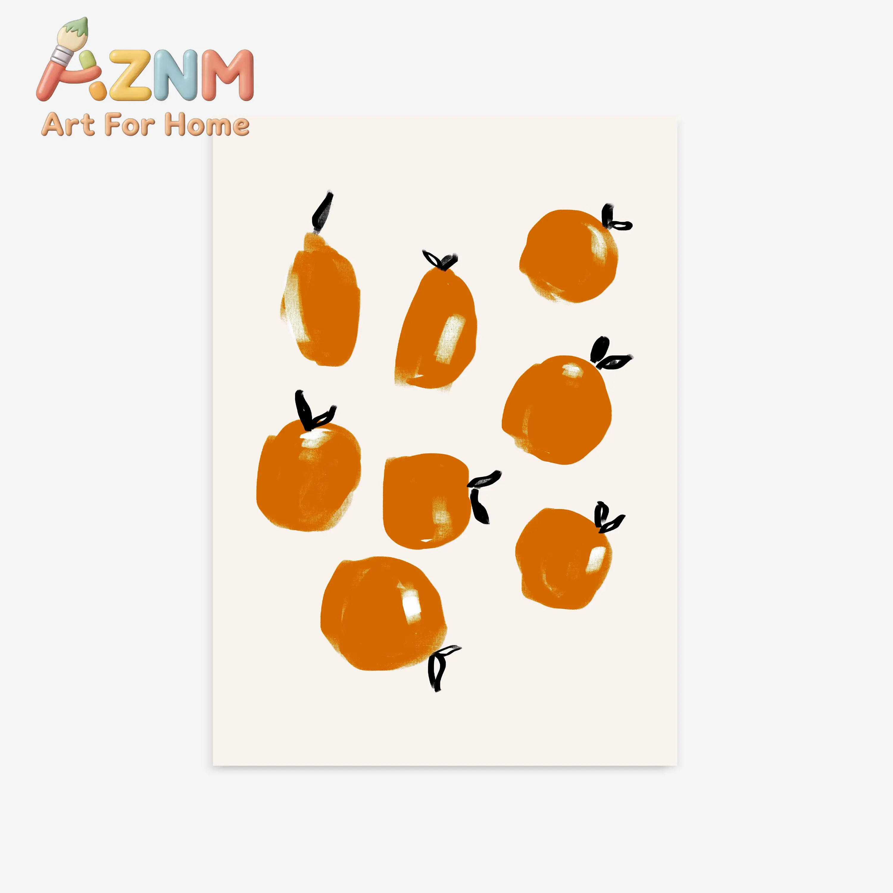 Modern Abstract Fruit Wall Art Poster Orange Lemon Avocado Papaya Print Kitchen Living Room Home Decor Canvas Painting