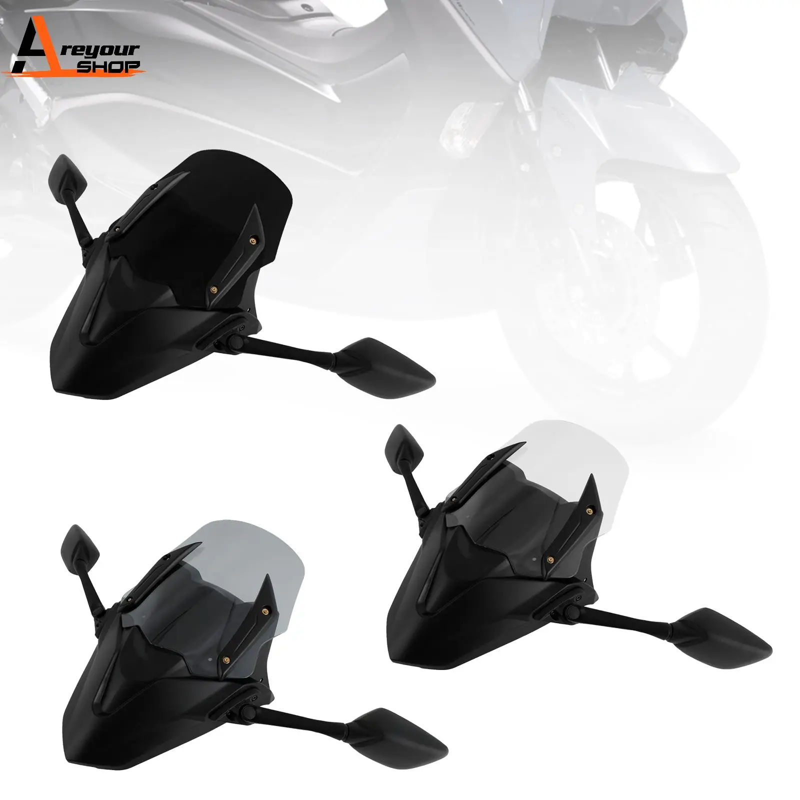 

Areyourshop ABS Motorcycle Windshield WindScreen fit for Yamaha NMAX155 N-MAX 155 2021-2022 Motorcycle Accessories