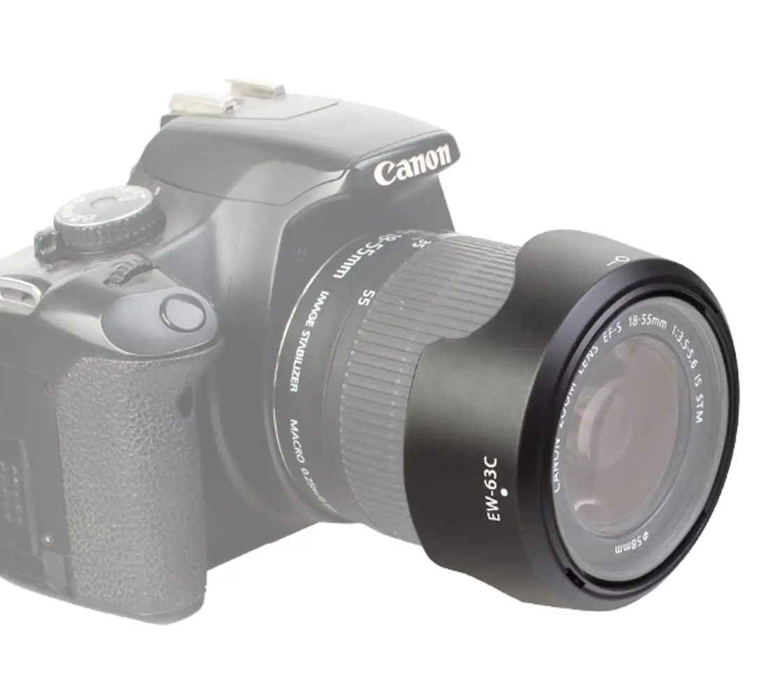 Черная крышка объектива из АБС-пластика, 1 шт., Φ EW63C для Canon EW-63C 18-55 мм f/3,5-5,6 IS STM, фотокамера, EF-S protetor ew 63c