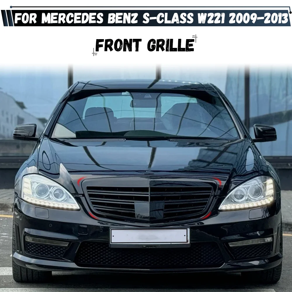 

Front Bumper Grille For Mercedes Benz S-Class W221 S350 S400 S450 S500 S550 S600 S65 2009-2013 Racing Grille