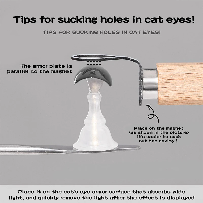 Ímã de unhas para design de olho de gato oco ímã folha de ferro 3d magnético olho de gato gel polonês arte do prego vara salão de beleza estúdio ou ca