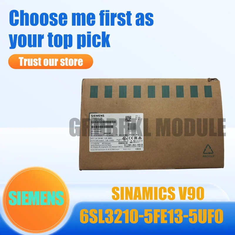 

New Original SIEMENS 6SL3210-5FE13-5UF0 6SL3 210-5FE13-5UF0 SINAMICS V90 Servo Drive