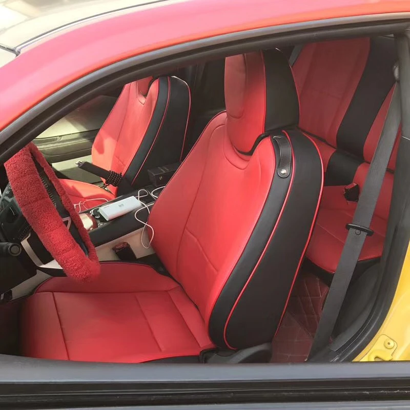 

Custom Fit 2010-2015 5-й Camaro Coupe и 2016-2025 6-й чехол Camaro для автомобильного сиденья Полный комплект из кожи наппа для Chevrolet Camaro