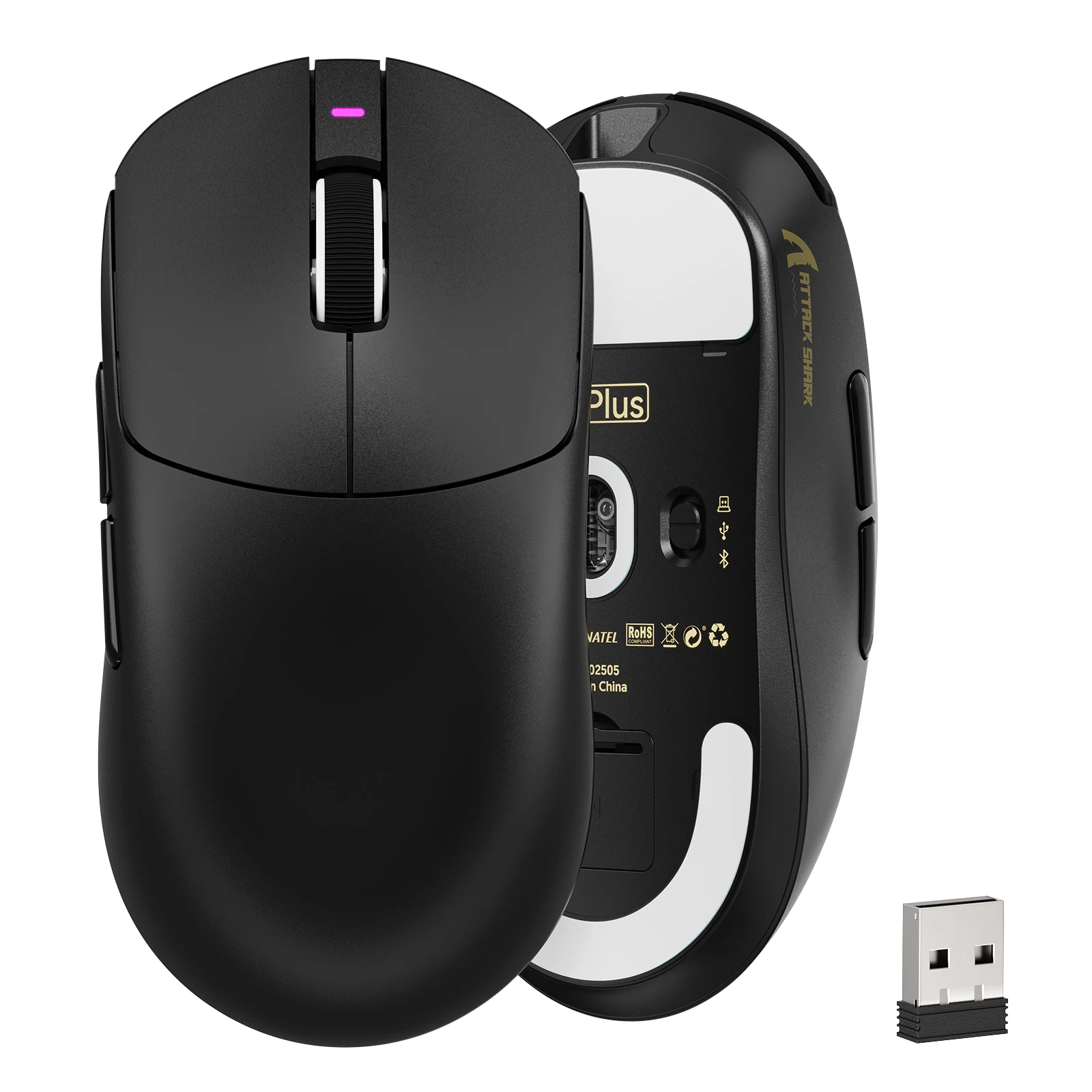 Mouse sem fio Attack Shark X8 PLUS Preto