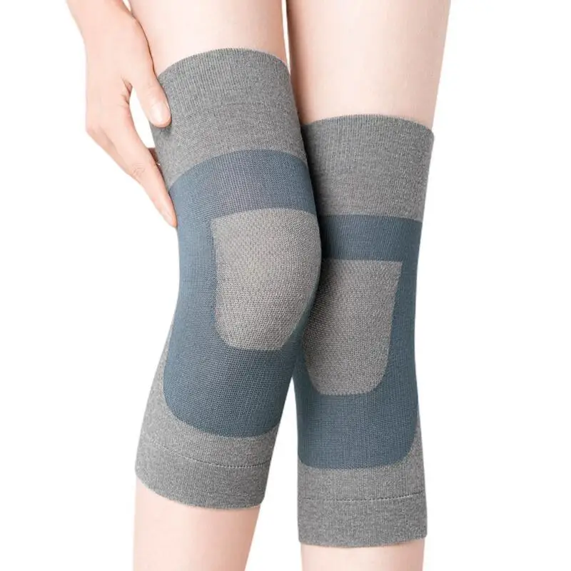 2PCS Charcoal Knee Pad Winter Knee Support Brace Old Cold Leg Warmers Compression Leg Sleeve for Pain Relief Circulation Improve