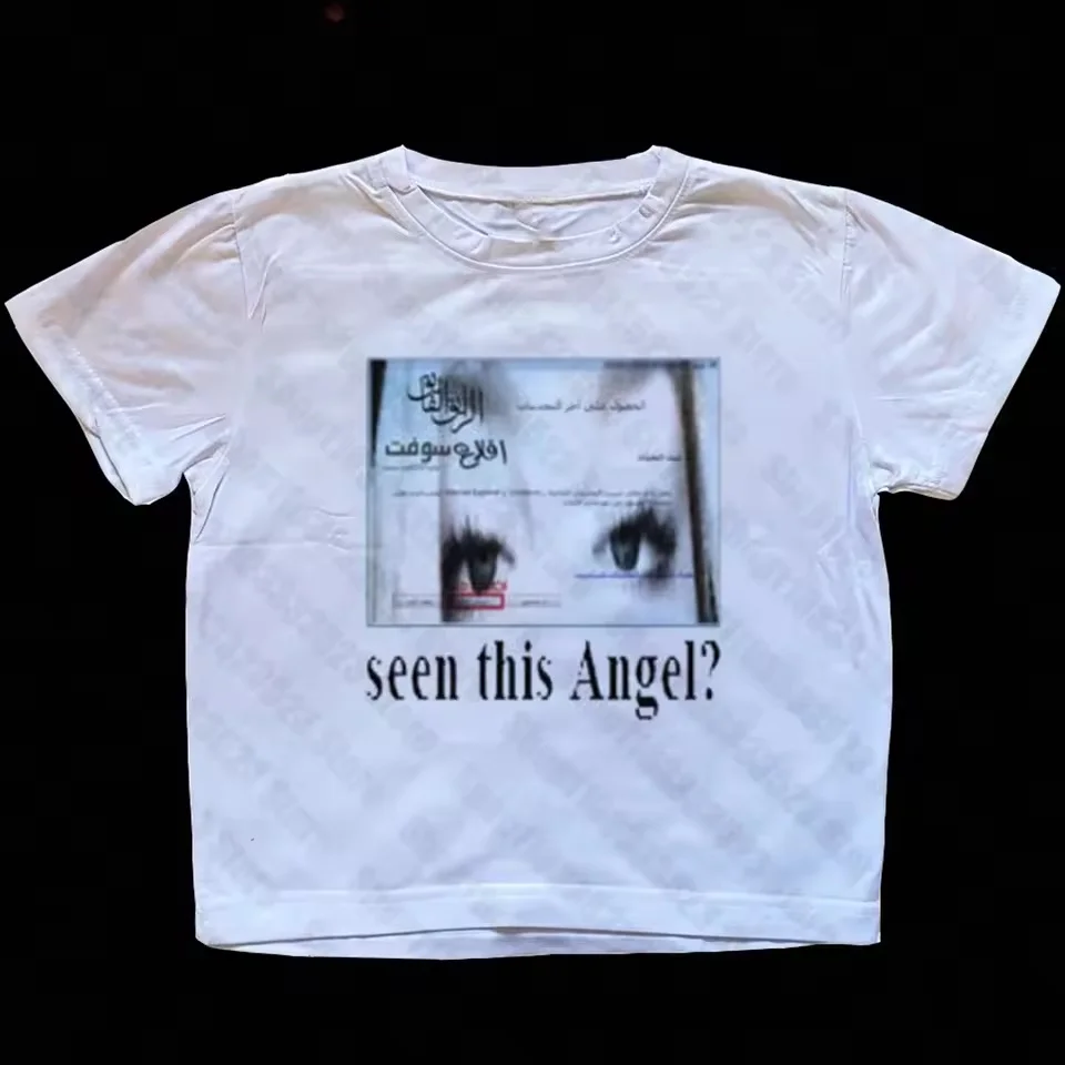 

Harajuku Y2K Kawaii Graphics Print Short Sleeve T-shirts 2000s Slim tops Streetwear Punk Gothic T-shirts Emo Girl Women Clothing