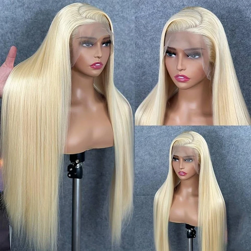 13x6 613 Straight Honey Blonde Lace Frontal Human Hair Wig Brazilian Color 13x4 Lace Front Wig For Women