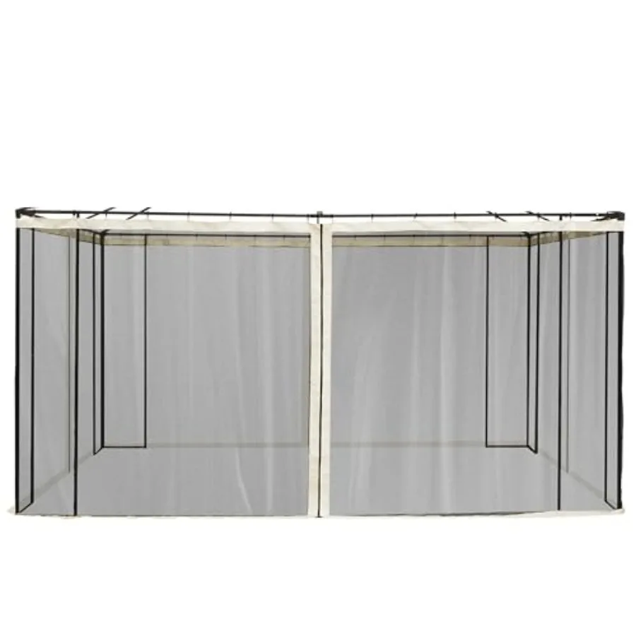 

Universal Replacement Mesh Sidewall Netting for Patio Gazebos and Canopy Tents with Zippers Sidewall Only,Black, breathable and
