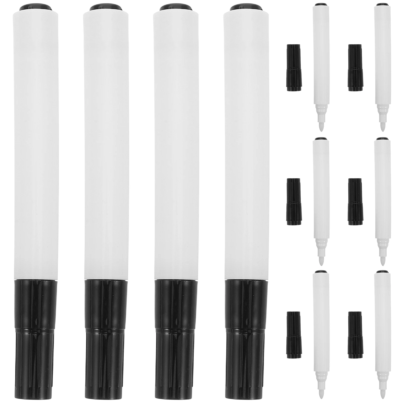 

10pcs Blackboard Pen Empty Shells Refillable Whiteboard Markers Erasable Fine Pens Art Supplies Tools
