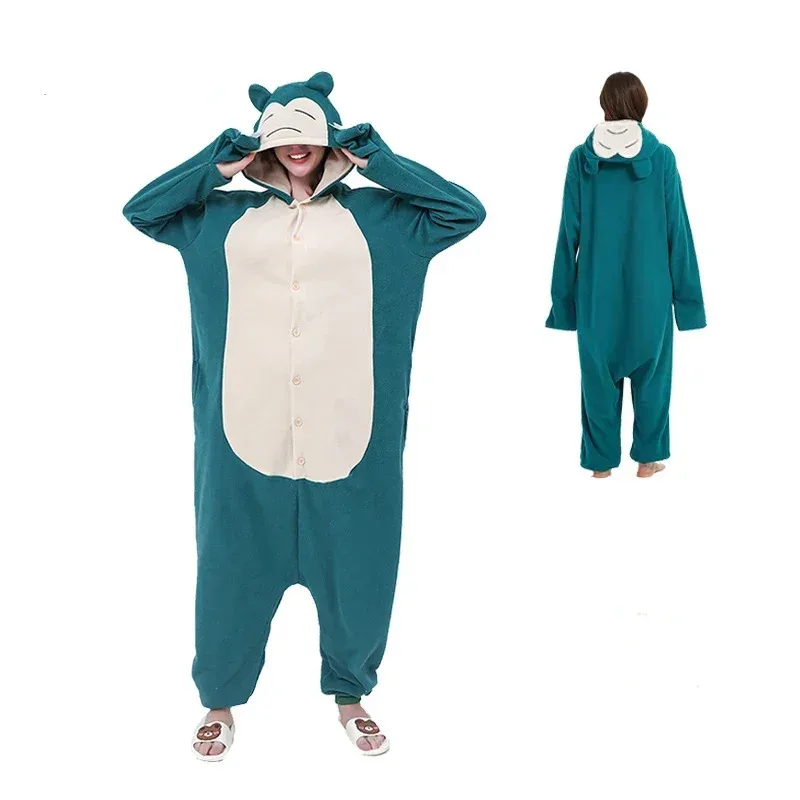 

TAKARA TOMY Plus Size Snorlax Onesie Kigurumi Pajamas Adults Cosplay Costume Halloween Christmas Anime Sleepwear Suit