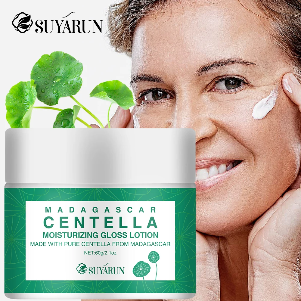 SUYARUN Hydrating Cica Face Cream - Soothes & Repairs Sensitive Skin, Intense Moisturizer with Centella Asiatica.
