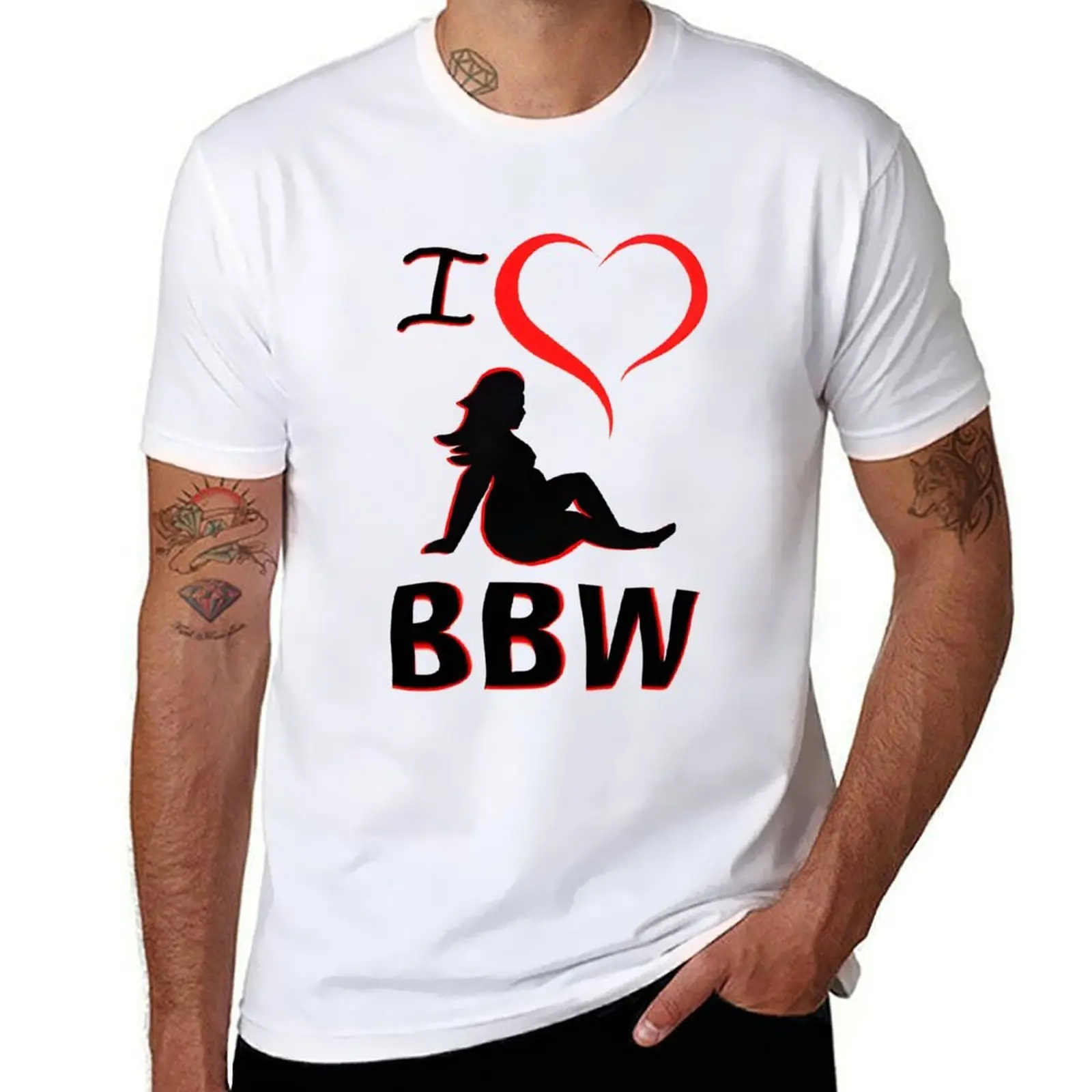 

I love bbw T-Shirt cotton tshirt 100% essential t shirt t shirts for man cotton funny T-Shirt