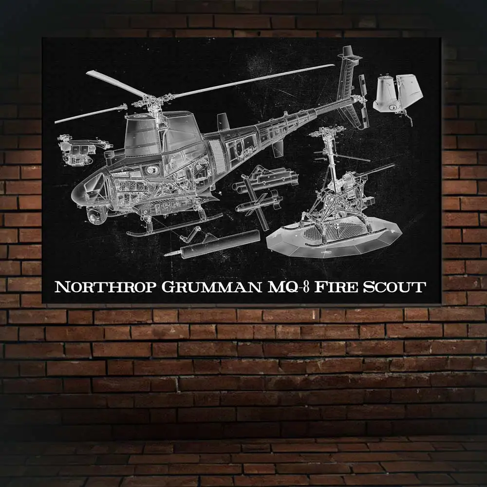 سلاح الجو طائرة الجرس 214ST الأوروبية هليكوبتر الدبور طائرة ملصق مقاتلة طائرة مخطط الفن قماش اللوحة صورة المنزل #2