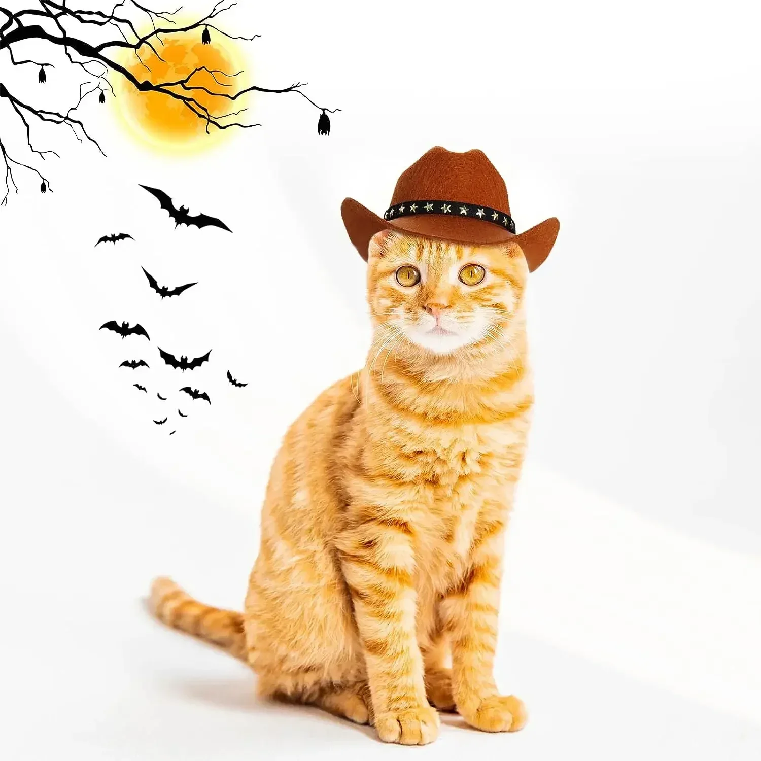 Adjustable Pet Dog Hat Star Cowboy Pet Supplies Costume Top Hat Headwear Caps Pet Sun Hats for Cats