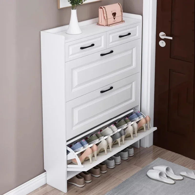 

Organizers Thin Shoe Cabinet Hallway Closet Modern Wooden Shoe Rack Display Zapateros Organizadores Hotel Furniture