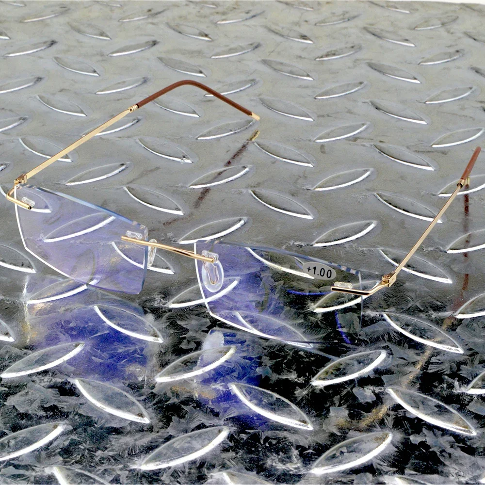 

Titanium Frame Ultra Light Anti-fatigue Rimless Reading Glasses +0.75 +1 +1.5 +1.75 +2 +2.25 To +4