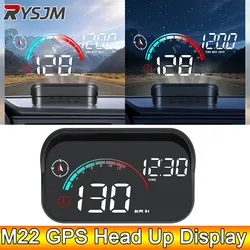 AD M22 GPS HUD per tutte le auto Head Up Display tachimetro GPS digitale universale proiezione LCD su velocità del proiettore del parabrezza in vetro