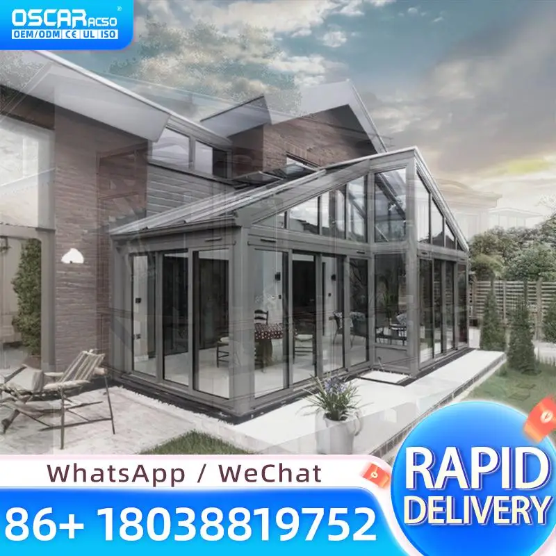 

Настраиваемый сборный алюминиевый солнечный зал, заводской дизайн, многоугольная крыша, уличная гостиная, солнечная комната