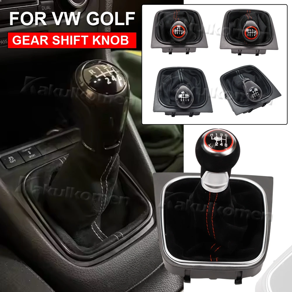 Für Golf 5 MK5 Golf 6 MK6 Auto-Gangschaltknauf mit Schaltsack für Jetta MK3 SCIROCCO III 137 138 EOS 1F7 1F8 – Detail 3