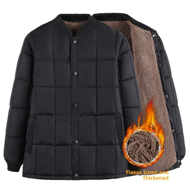 

Мужской хлопковый тюнет с подкладкой Thiened Fce, внутренний жилет, осенне-зимнее теплое повседневное длинное пальто для среднего возраста и ли