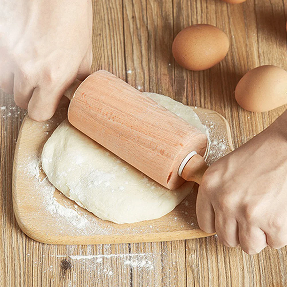 

2 шт. 41x5,5 см деревянная скалка, неокрашенная, безопасная для выпечки хлеба, кондитерских изделий, печенья, помадка, M, без воска, скалка