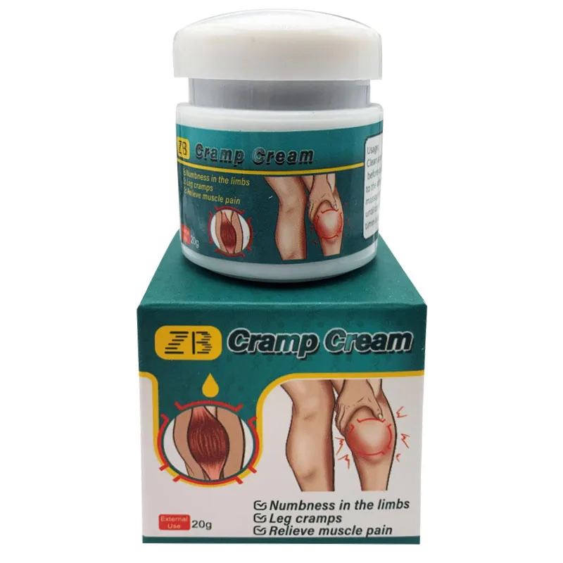 ZB Leg Cramps Cream  Relief Calf Muscle Spasms Pain Medical Ointment for Knee Back Heel Tendon Chinese Herbal Medicine