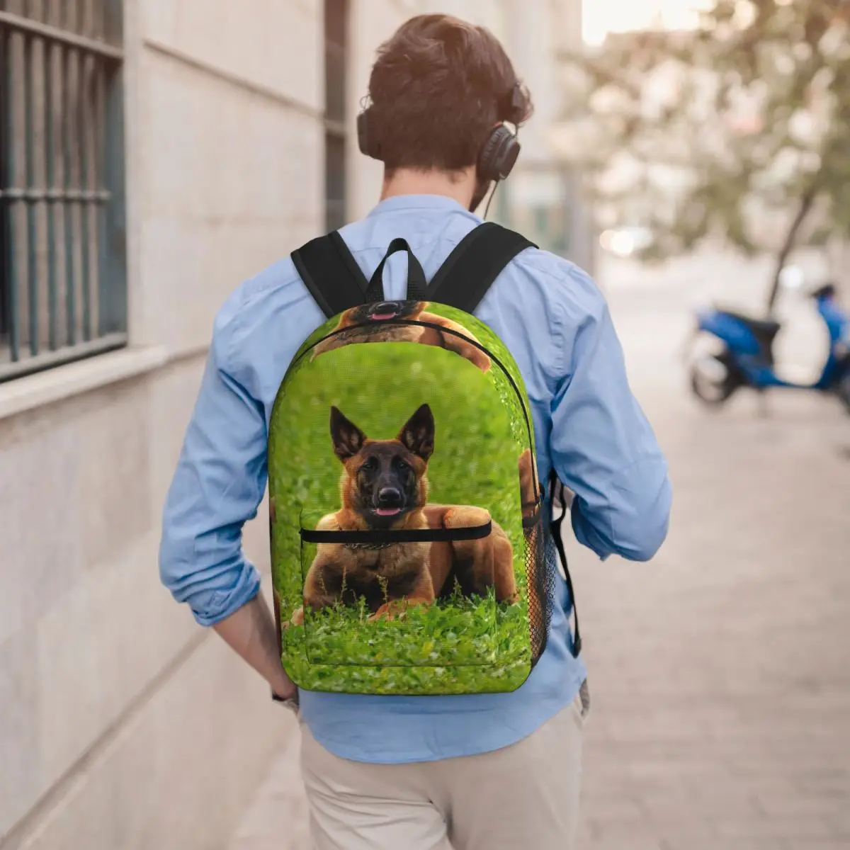 Belgian Shepherd Dog Malinois Student Backpack School Bag Hiking Travel Daypack for Boys Girls Bookbag Shoulder Bags