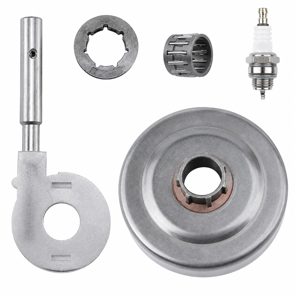 503088702 .325 7T Sprocket Clutch Drum Oil Pump Kit For Husqvarna 55 51 50 Chainsaw Parts Needle Bearing Spark Plug Compatible