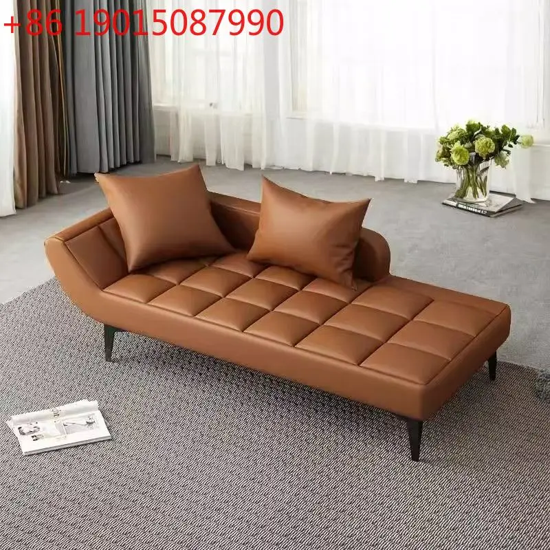 

Light luxury balcony bedroom leather art concubine chair lazy sofa hotel beauty lounge chair