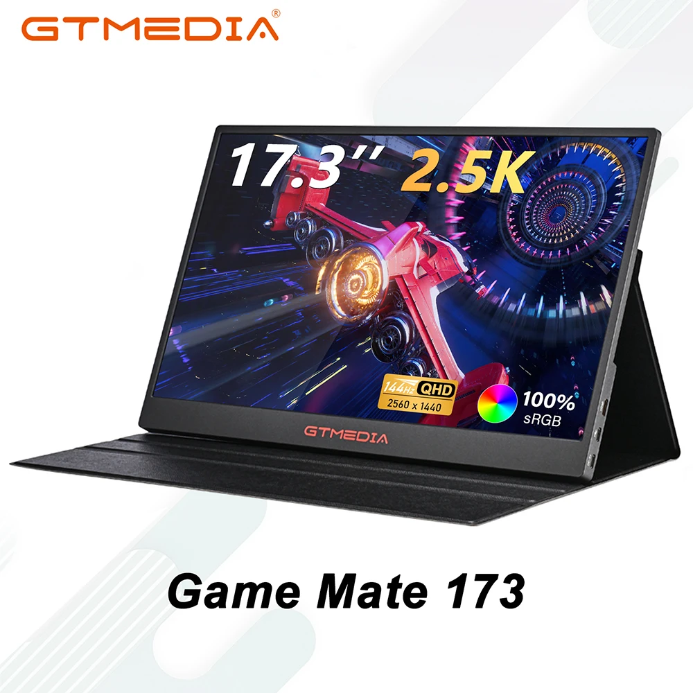 GTMEDIA Notebook Extended Game Display Screen 17.3-Inch 2.5K IPS QHD SRGB High Color Portable Monitor USB Type-C