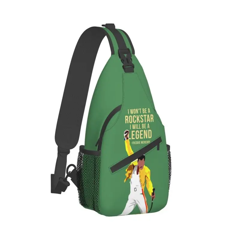 Freddie Mercury-Bolso de hombro personalizado para hombre, mochila cruzada para el pecho, mochila de Camping para ciclismo, mochila de día