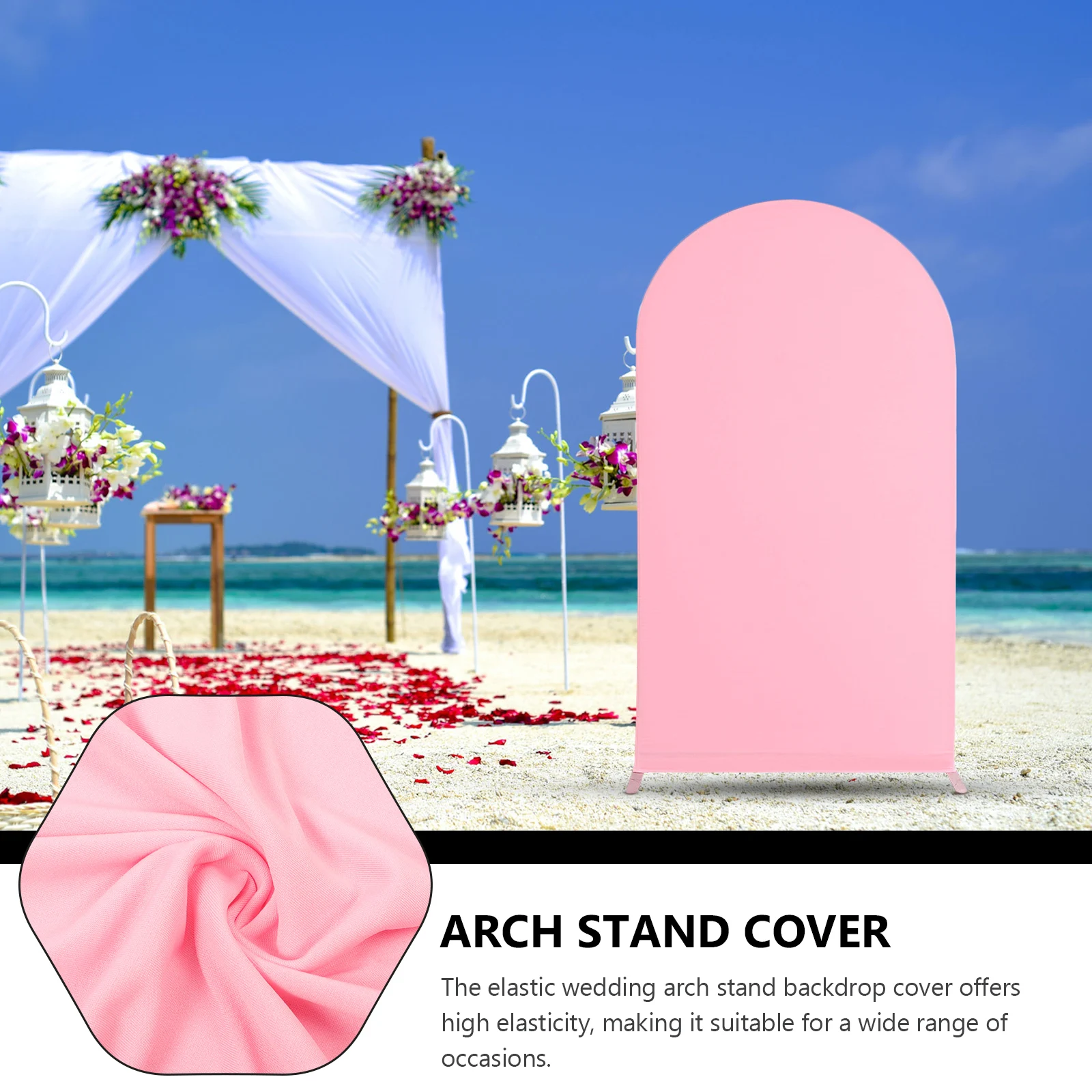 

Elastic Wedding Arch Backdrop Cover Party Decoration Cloth Stand Sleeve Ceremony Event Supply Baby Shower Easy Install