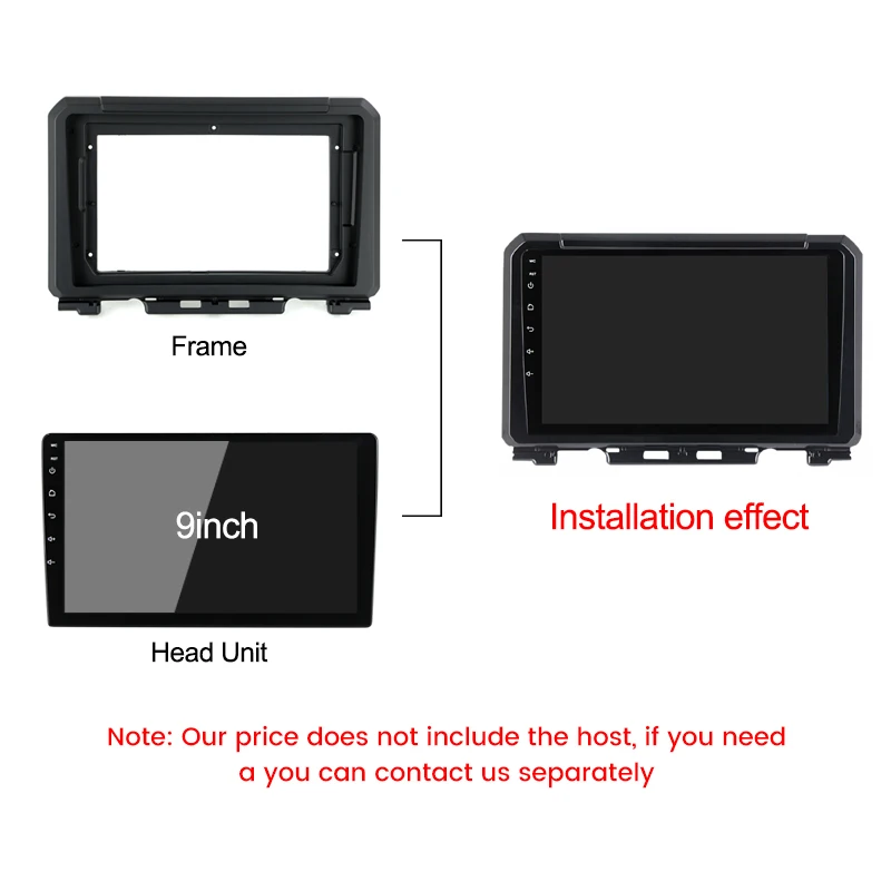 NaviFly Radio samochodowe Fascia Frame cable 2Din dla Suzuki Jimny 2018-2020 Panel montażowy Multimedialny adapter deski rozdzielczej Zestaw