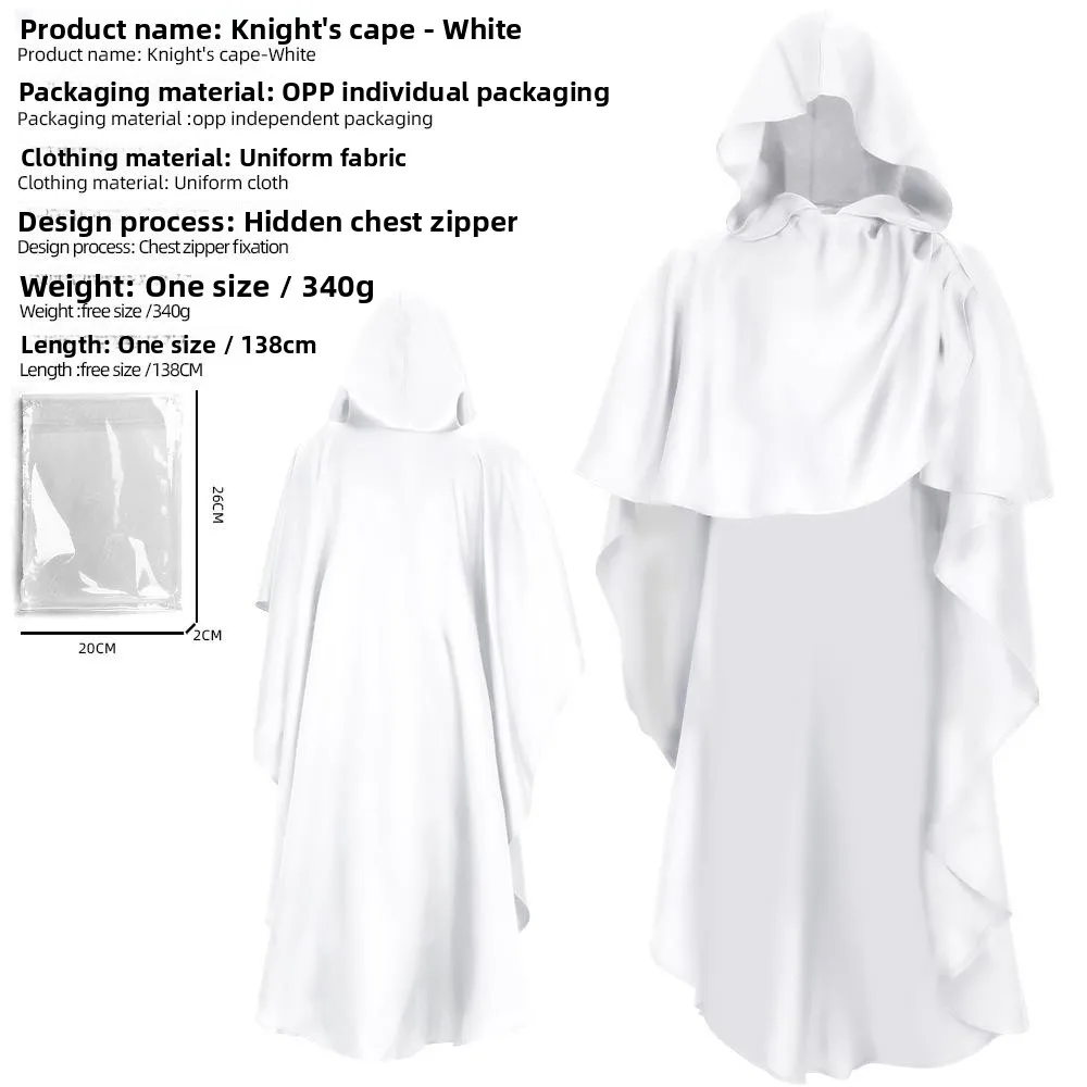 

Medieval Knight Robe Performance Costume Monk Cloak Role-plang Outfit loween Cross-border Ethnic Women's Stage Clothing