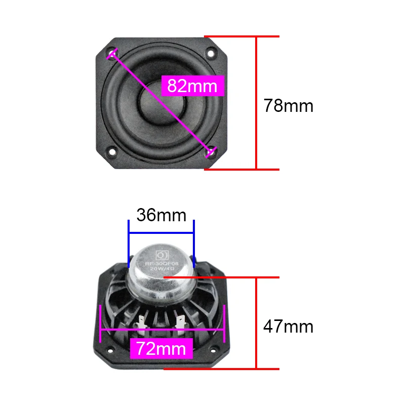 3 Inch Toàn Dải Loa 4ohm 20W Vải Lanh Cotton Sợi 3 Giai Đoạn Cân Bằng Neodymium Hội Nghị Ống Khuếch Đại 1969 tự Làm 25Core