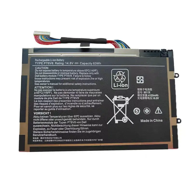 Imagem -06 - Bateria do Portátil Pt6v8 para Dell Alienware M11x P18g M14xr1 M14xr2 M11xr3 M11xr2 P06t 8p6x6 T7yjr P06t001 P18g002 Kr08p6x6 3120984