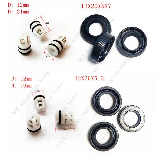 Kit de piezas de reparación de bomba de agua portátil, válvula de retención de aceite, sello de lavadora de coche de alta presión para el hogar, 3 uds.