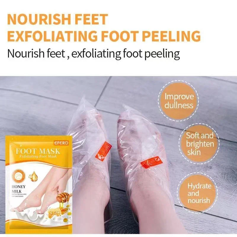 1 Pag = 1 Pair Honey Foot Mask For Remove Dead Skin Calluses Exfoliating Foot Mask Feet Cream Whitening Foot Spa Skin Care Tool