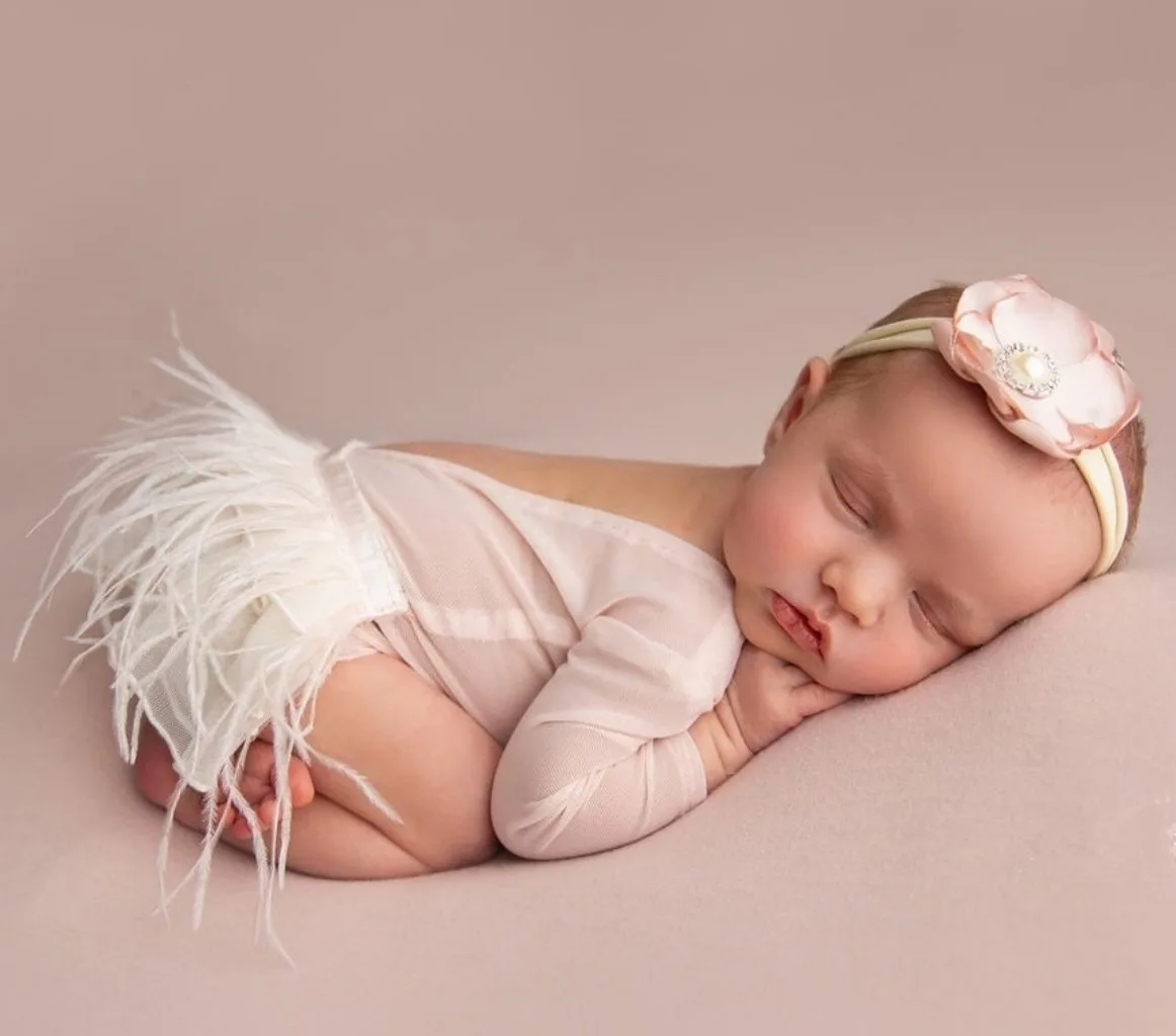 Newborn Photography Props Hat Baby Lace Romper Bodysuits Outfit Photography Girl Dress Photo Shoot Costume