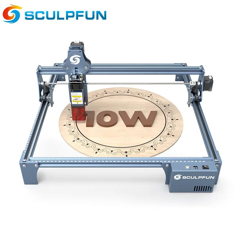

SCULPFUN S9 Pro 10W Laser Engraving Machine Easiest Upgradable DIY Machine With 400*410 Large Carving Area for Multi Material